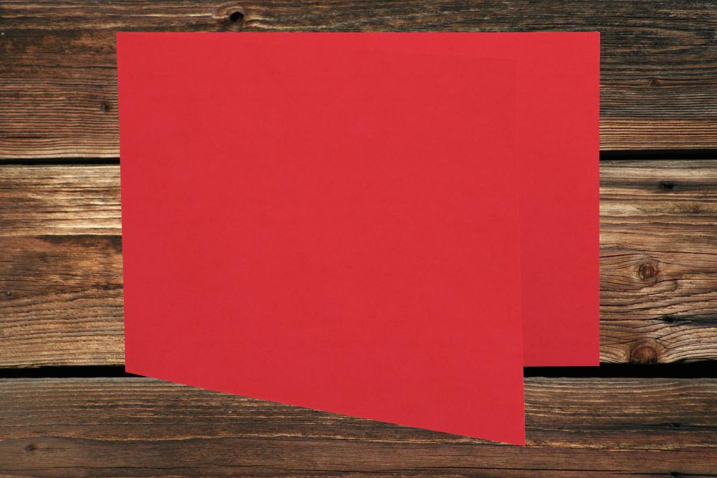 Klappkarten 110x170/340 mm langdoppelt Korallenrot 230 g/qm